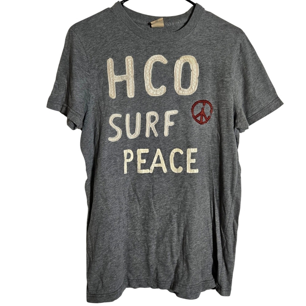 Hollister Mens HCO Short Sleeve T-Shirt Large Y2K Surf Casual Preppy Beach